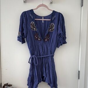 Free People Blue Mini Dress
